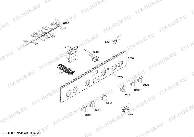 Схема №6 HM745515E с изображением Крышка для плиты (духовки) Siemens 00248195