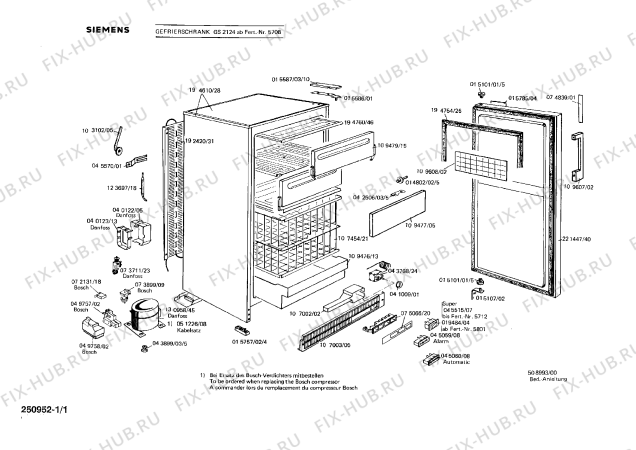 Схема №1 GS2126 с изображением Клемма для холодильника Siemens 00040123