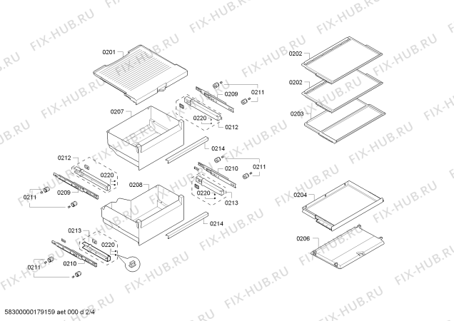 Схема №4 KI8516F30 с изображением Емкость для холодильной камеры Bosch 11002242