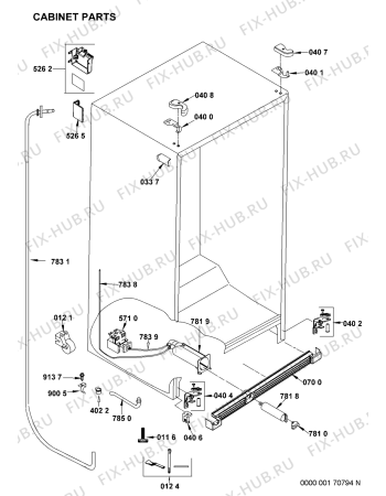 Схема №11 20RI-D4 ESPRESSO с изображением Клавиша для холодильника Whirlpool 481203688002
