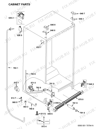 Схема №10 KSN 775/A+ с изображением Затычка для холодильника Whirlpool 481244069398