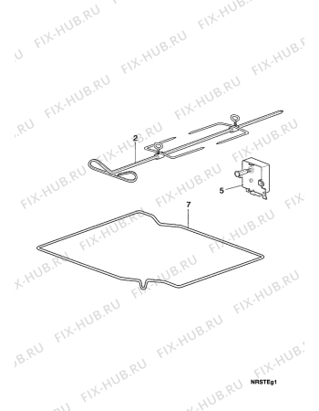 Взрыв-схема плиты (духовки) Arthur Martin CV6490W1   VITRO M.P - Схема узла Accessories