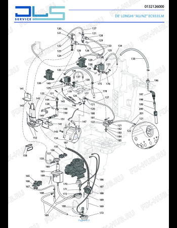 Взрыв-схема кофеварки (кофемашины) DELONGHI LA SPECIALISTA EC9335.M - Схема узла 3