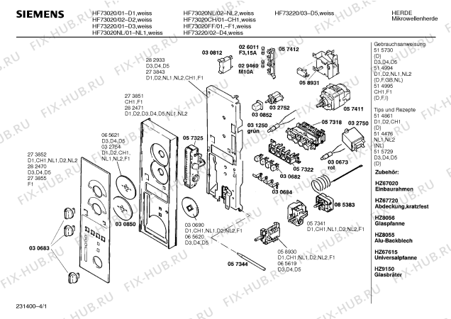 Схема №4 HF76140 с изображением Конденсатор высокого напряжения для свч печи Bosch 00057750
