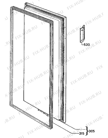 Взрыв-схема холодильника Castor CM2050F - Схема узла Door 003