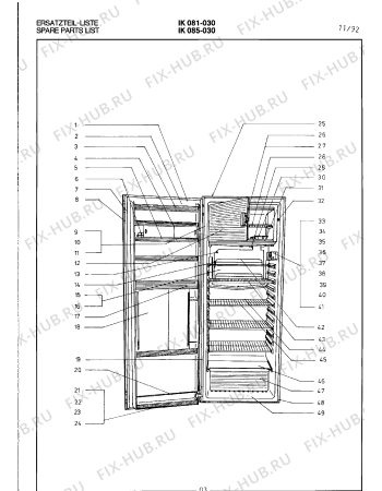 Взрыв-схема холодильника Gaggenau IK081030/1 - Схема узла 04