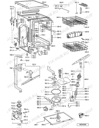 Схема №2 GS 434 с изображением Обшивка для посудомоечной машины Whirlpool 481245373396