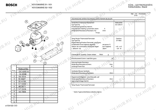 Взрыв-схема холодильника Bosch KSV33600NE - Схема узла 03