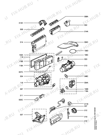 Взрыв-схема посудомоечной машины Aeg Electrolux FAV86070VI - Схема узла Electrical equipment 268