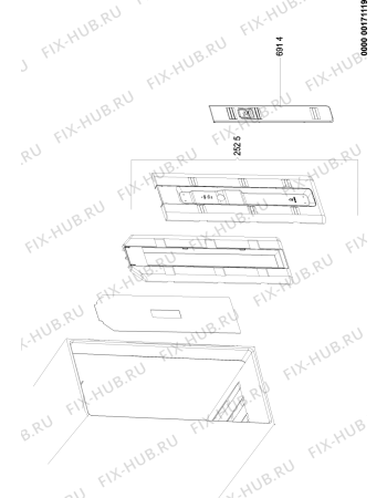 Схема №11 KSN 581 A+ IN с изображением Дверца для холодильника Whirlpool 481010549496