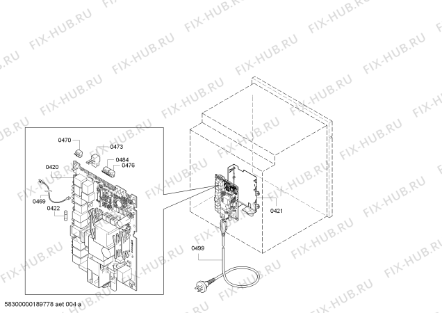 Взрыв-схема плиты (духовки) Bosch CMG656BS1W - Схема узла 04