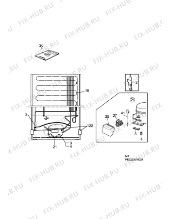 Взрыв-схема холодильника Electrolux EUF2906MOW - Схема узла C10 Cold, users manual