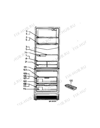 Взрыв-схема холодильника Unknown TR1228A - Схема узла C10 Interior