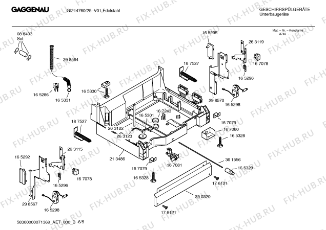 Схема №6 GI976760 с изображением Инструкция по установке/монтажу для посудомоечной машины Bosch 00580115