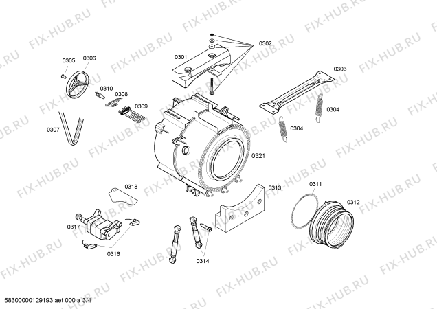 Схема №4 WM12A162DN с изображением Панель управления для стиралки Siemens 00673757