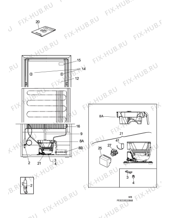 Взрыв-схема холодильника Electrolux ERF3100AOX - Схема узла C10 Cold, users manual