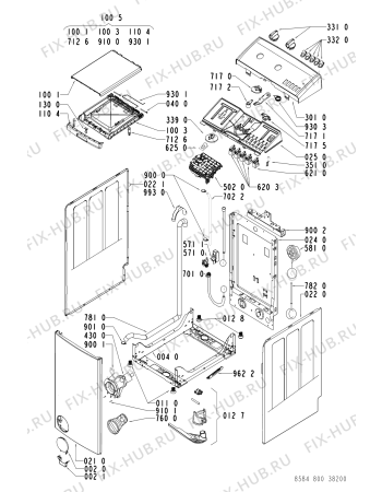 Схема №2 STL 80 с изображением Обшивка для стиралки Whirlpool 481245215929