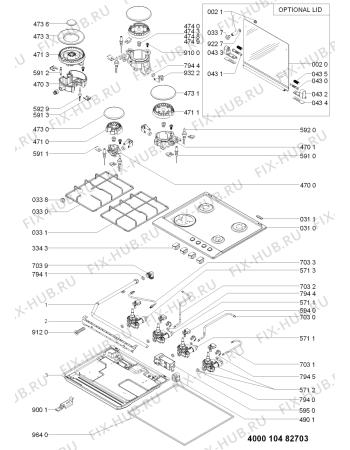 Схема №1 AKR 332/IXL с изображением Шланг для плиты (духовки) Whirlpool 481010484625