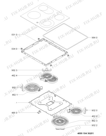 Схема №1 PCTOC141161NE с изображением Затычка для духового шкафа Whirlpool 481010436643