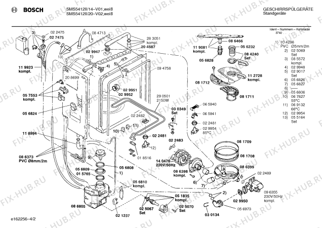 Схема №4 SMS5412II с изображением Панель для посудомоечной машины Bosch 00296368