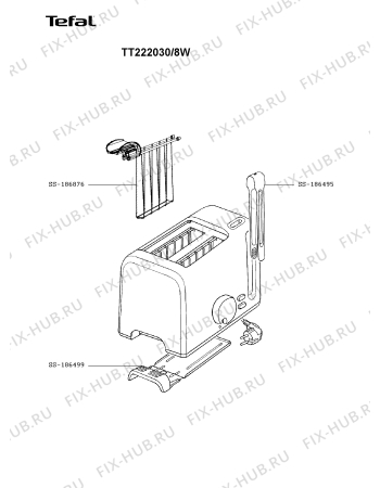 Схема №1 TT222030/8W с изображением Держатель для электрофритюрницы Tefal SS-186876