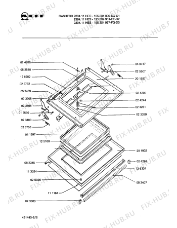 Схема №9 195304423 1394.11HS с изображением Ручка для духового шкафа Bosch 00082407