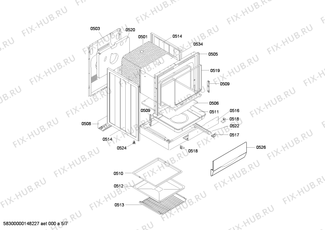 Схема №7 HY425200N с изображением Крышка для духового шкафа Siemens 00620008