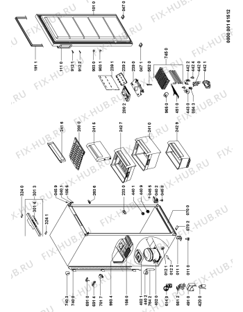 Схема №1 559 307 GSN 160 WS+ с изображением Ящичек для холодильника Whirlpool 480132102251