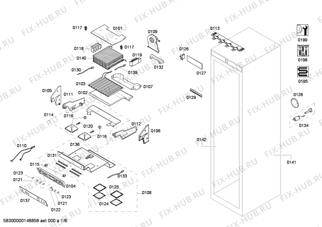 Схема №6 G7346X0 с изображением Панель для холодильной камеры Bosch 00701591