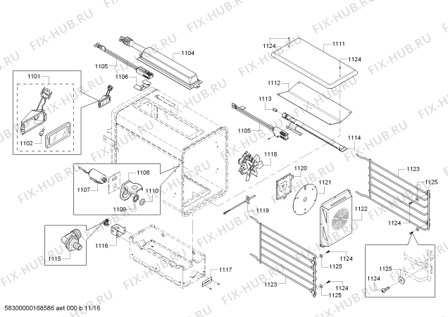 Схема №14 PRL486JDG с изображением Уплотнитель двери для плиты (духовки) Bosch 00707378