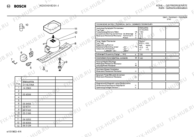Взрыв-схема холодильника Bosch KGV3101IE - Схема узла 04