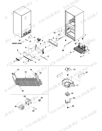 Схема №10 KRSC9010IKA (F090441) с изображением Испаритель для холодильной камеры Indesit C00332207