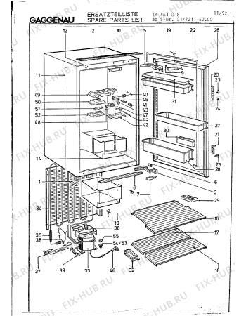 Схема №10 IK461018 с изображением Планка для холодильника Bosch 00212007