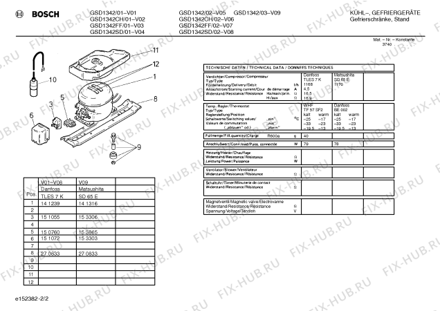 Взрыв-схема холодильника Bosch GSD1342 - Схема узла 02