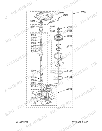 Схема №14 3LTE5243 AWM 911 с изображением Зажим для стиралки Whirlpool 481900352155