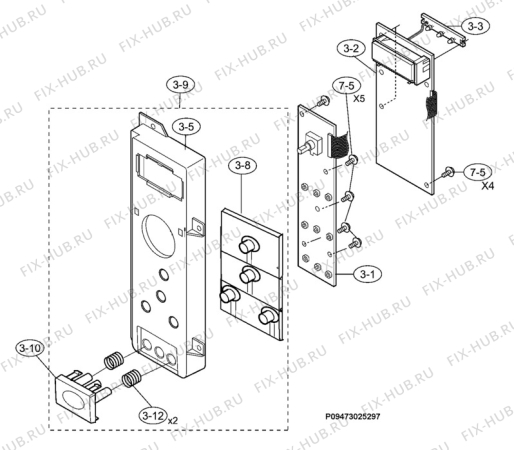 Взрыв-схема микроволновой печи Juno Electrolux JMW1061W - Схема узла Section 2