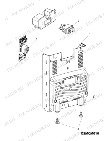 Взрыв-схема кофеварки (кофемашины) Hotpoint CMHPCHX0H (F082208) - Схема узла