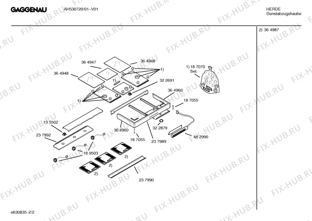 Схема №2 AH530790 с изображением Монтажный набор для вытяжки Bosch 00484273