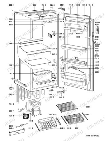 Схема №1 KRIF 2205/A++ с изображением Дверца для холодильника Whirlpool 480131100341