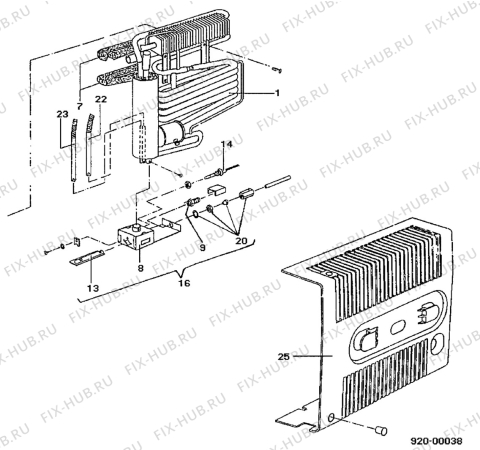 Взрыв-схема холодильника Electrolux RC115AEG - Схема узла Cooling generator