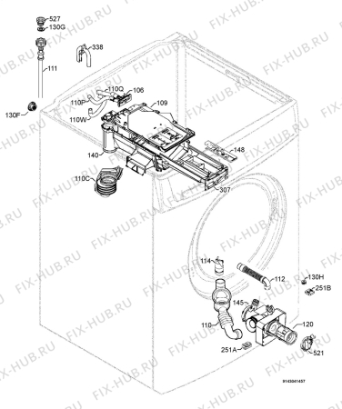 Взрыв-схема стиральной машины Zanussi ZKG2145 - Схема узла Hydraulic System 272