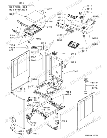 Схема №2 WATE 9590/1 с изображением Микромодуль для стиральной машины Whirlpool 481075159886