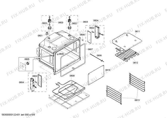 Схема №8 PO302 с изображением Дисплей для электропечи Bosch 00144681
