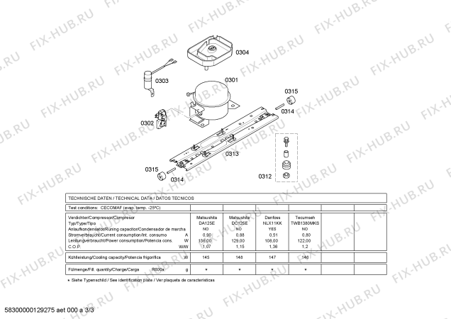 Схема №3 3FEE1041 с изображением Защитный выключатель мотора для холодильника Bosch 00611393