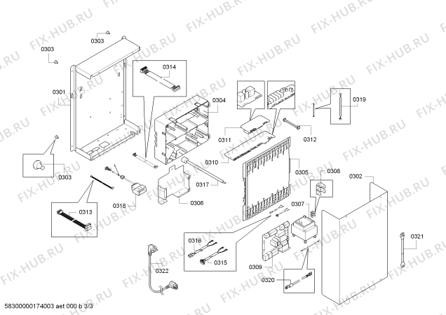 Схема №3 AL400191 Gaggenau с изображением Рамка для электровытяжки Bosch 00770386