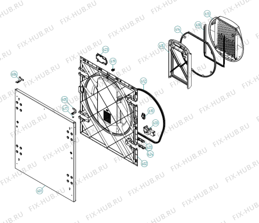 Взрыв-схема стиральной машины Asko T793C FI CE   -Titanium (200093, TD60.3) - Схема узла 06