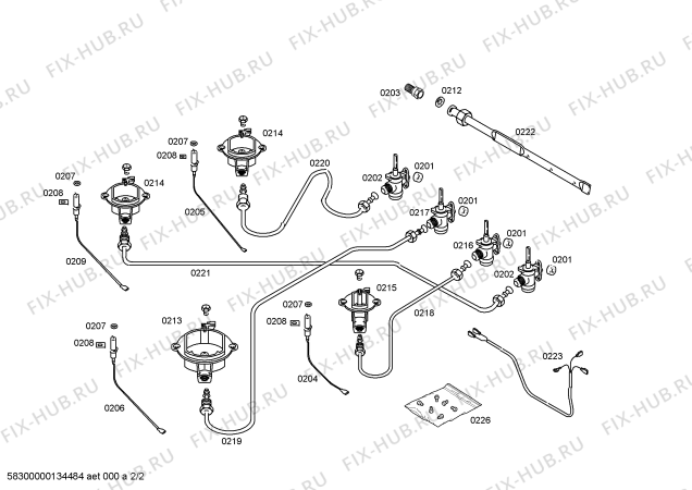 Схема №2 NGU1021DN с изображением Столешница для плиты (духовки) Bosch 00247419