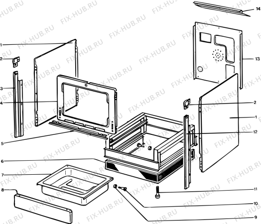 Взрыв-схема плиты (духовки) SCHOLTES C816GWHCEFR (F013995) - Схема узла