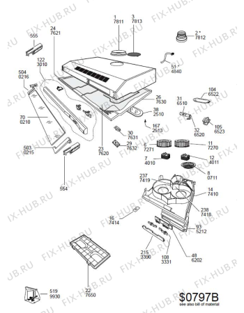 Схема №1 208355405290PRF0015 с изображением Всякое для вентиляции Whirlpool 481231038638