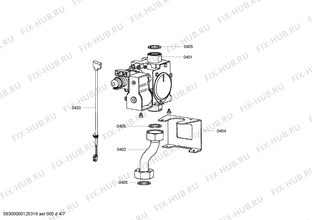 Схема №7 B1RDW2411H с изображением Накладка для водонагревателя Bosch 00614362